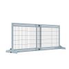 Freestanding Pet Gate Extra Wide 72" W x 27.25" H Adjustable Dog Cat Fence Blue Gray