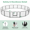 Metal Dog Playpen, 24 inch Height 8 Panels Pet Fence, Foldable Dog Pen for Indoor Outdoor