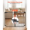 Baby Gate for Stairs, 28-43 in Adjustable Width, 30 in High Dog Gate, No Bottom Bar, One-Handed Operation