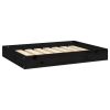 Dog Bed Black Solid pine wood 28.1 x 21.3 x 3.5 in Durable