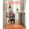 Baby Gate for Stairs, 31-48 in Adjustable Width, 30 in High Dog Gate, No Bottom Bar, One-Handed Operation