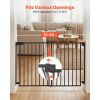 Baby Gate for Stairs, 31-48 in Adjustable Width, 30 in High Dog Gate, No Bottom Bar, One-Handed Operation