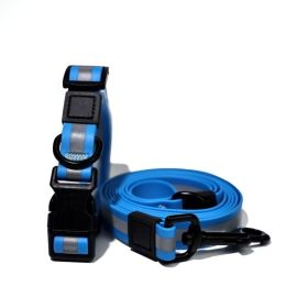 Reflective Leash Set It Can Reflect Light Sources Effectively Enhancing The Safety Of Pets During Outdoor Outings (Option: Blue-25mm)