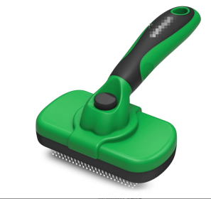 Self Cleaning Slicker Brush - Skin Friendly Deshedding Grooming Tool for Dogs & Cats, Suitable for Shedding & Haired Pets (Color: Green)